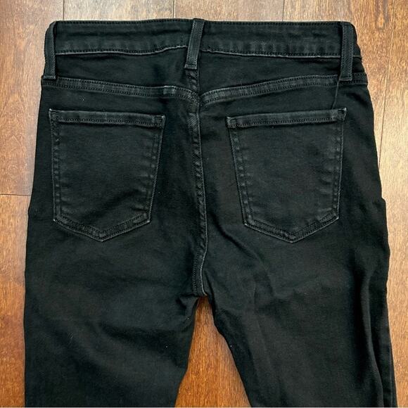 Just Black Women's Black Frayed Hem Straight/Skinny Jeans, Size 28 - Picture 9 of 12